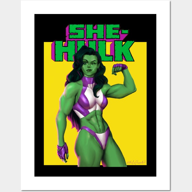 She-Hulk Wall Art by rafafloresart